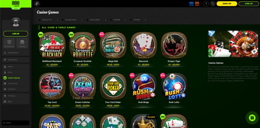 Best 888casino games